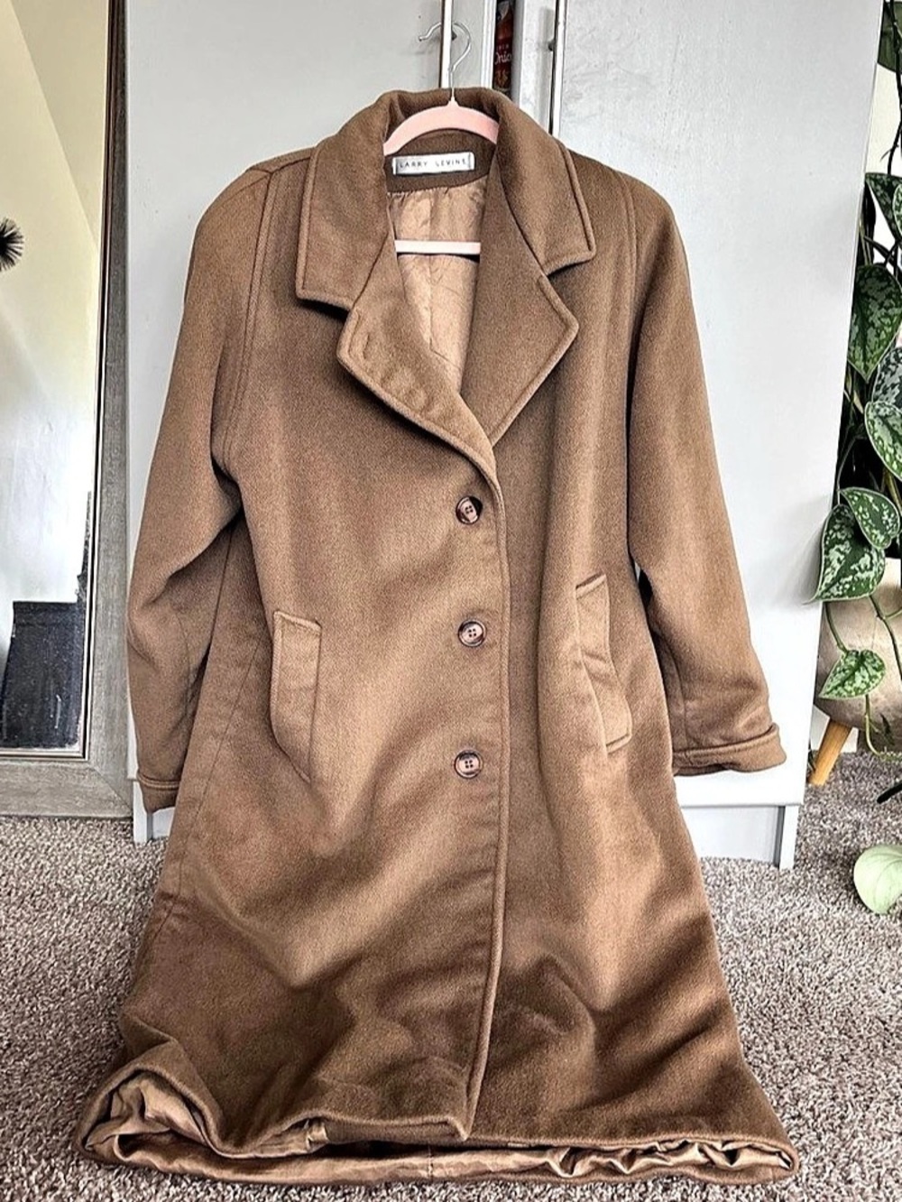 Vintage Larry Levine Women's PURE WOOL Brown Coat
